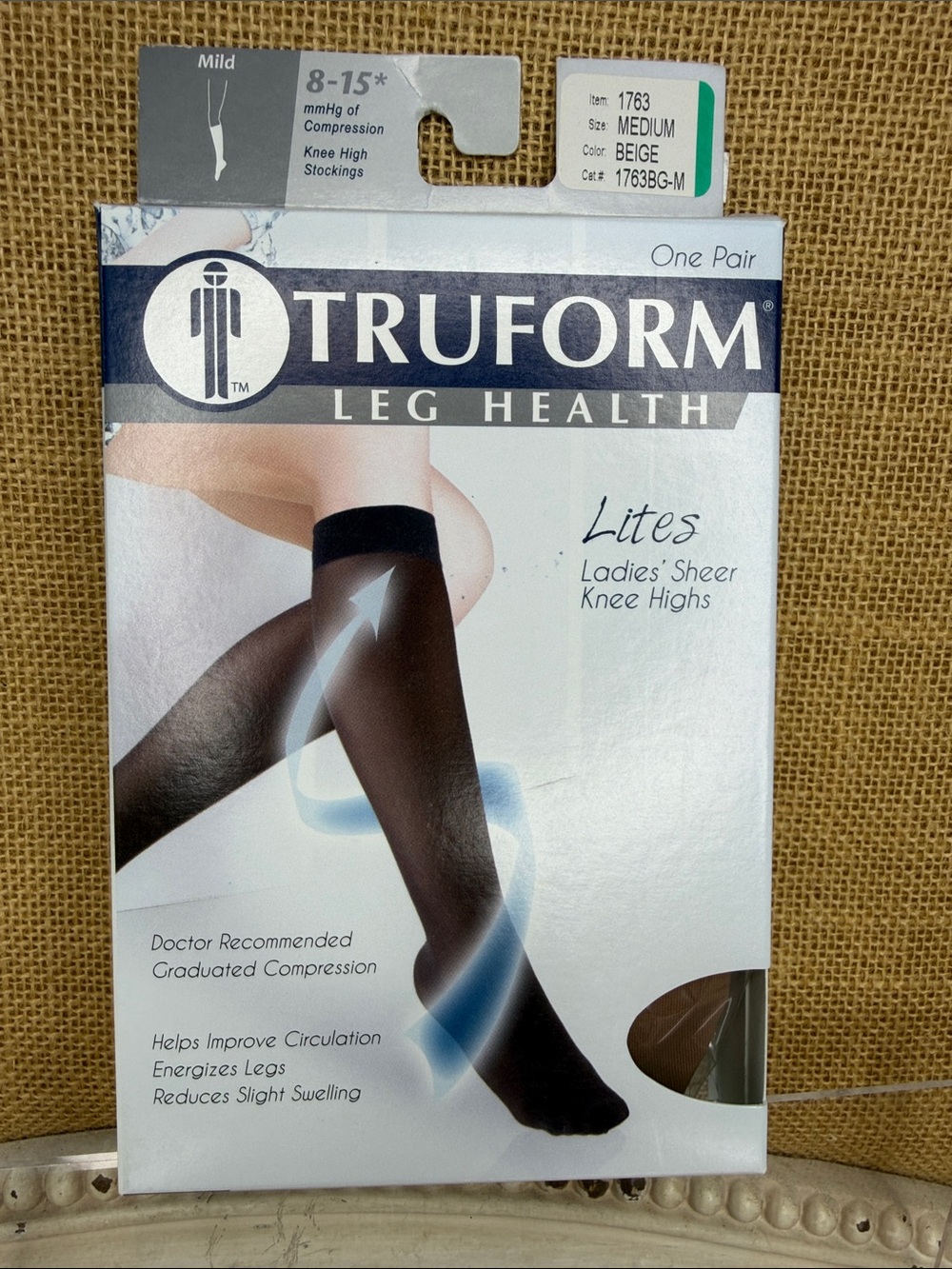 Truform Lites Ladies' Sheer Knee Highs - Beige